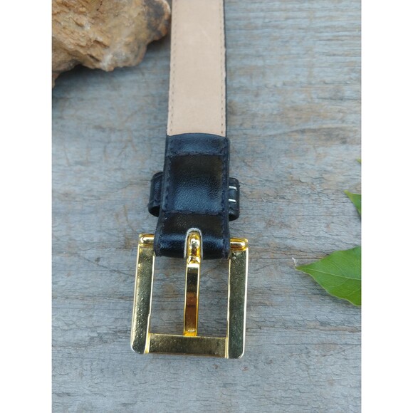 Vintage Womens Black Leather Belt By Partners Size Large - Picture 4 of 10